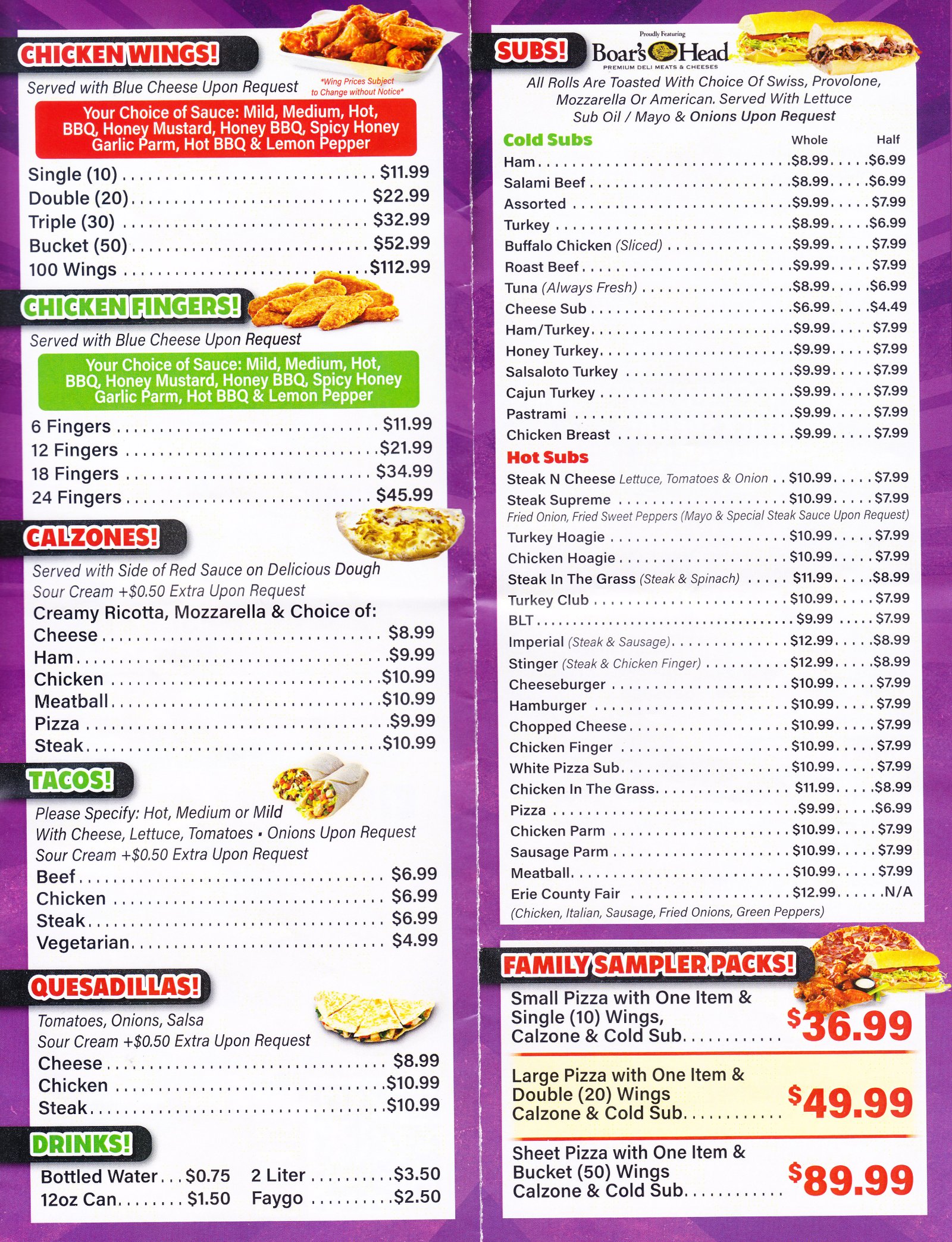 Pine Ridge Menu Page 2